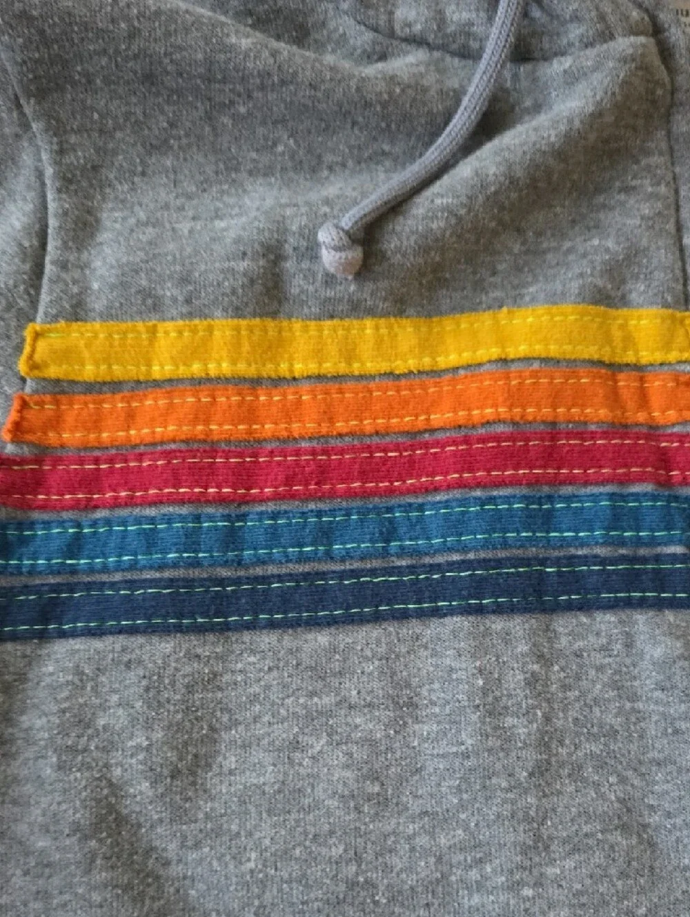 Aviator Nation Gray Zip-Up 5-Stripe Hoodie - Picture 2 of 13